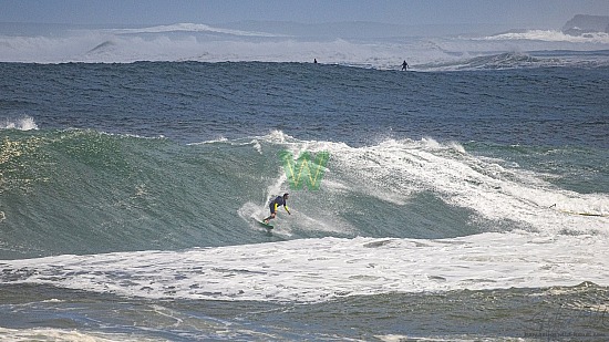 big wave surfing, green board, haena, hāʻena, red vest, 01/16/21